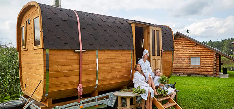Residential Outdoor Cabin Sauna Construction in Wasaga Beach, Ontario
