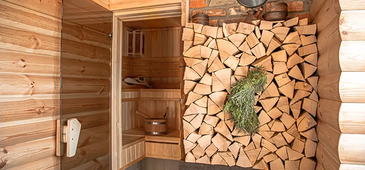 Eucalyptus Wood Sauna Walls Repair And Installation in Wasaga Beach, ON